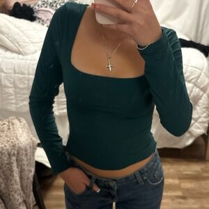 Dark green Long Sleeve Women's Top